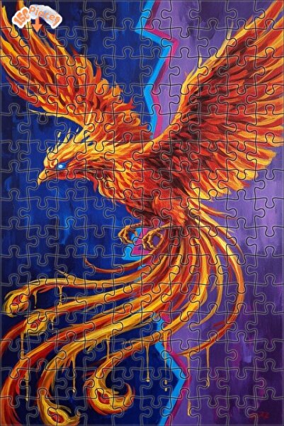 Teona Ahşap لغز خشبي بإطار مزدوج الطبقات بمظهر لوحة زيتية لطائر العنقاء المتو...