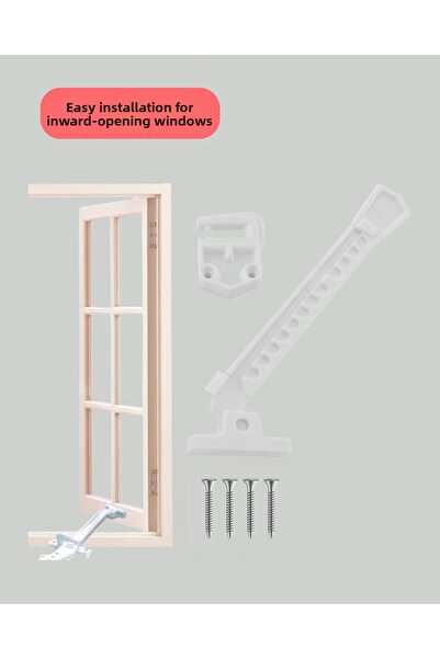 Lisinya Glass Window Safety Lock Opening Limiter Apparatus 3 Pieces -