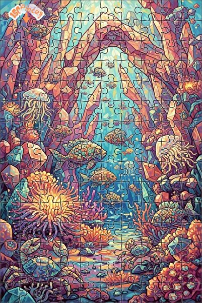 Teona Ahşap لغز خشبي بإطار مزدوج الطبقات بمظهر لوحة زيتية كريستالية تصور حلم ...