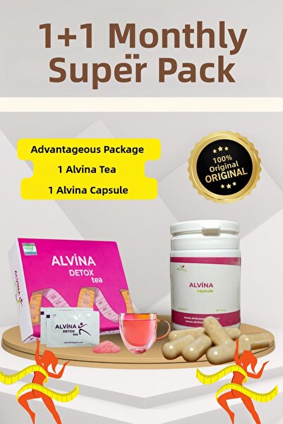 ALVİNA DETOKS ألفينا 1 كبسولة 1 شاي سوبر باك