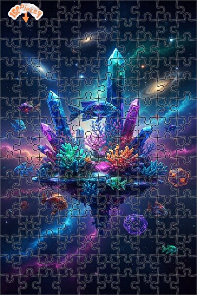 Teona Ahşap لغز خشبي بإطار مزدوج الطبقات من مغامرات الأسماك الكريستالية الفضا...