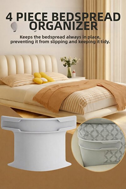 Parmeva Practical Bedside Duvet Cover Sheet Holder Apparatus Set of 4