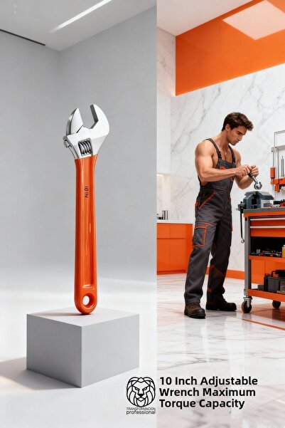 Transformacion 10 Inch Wrench - Chrome Vanadium Steel, Adjustable Wrench with...