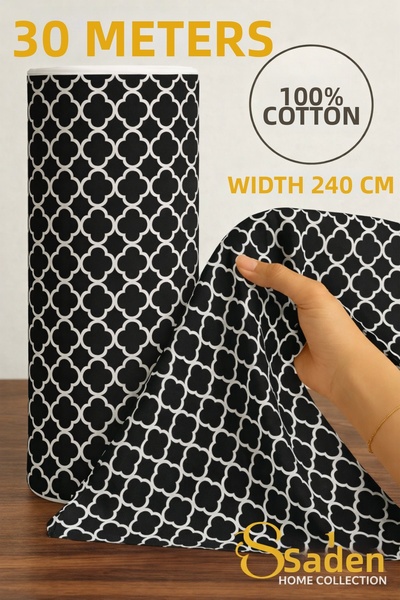 SADEN HOME 30 Meters Patterned Bed Sheet Fabric - Sheet Fabric Width: 240 cm ...