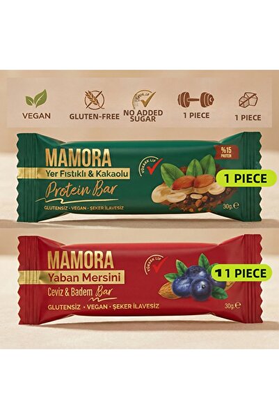 Mamora بار تانيمو دوبل – 1 قطعة من بار الفواكه و 1 قطعة من بار البروتين (2 × ...