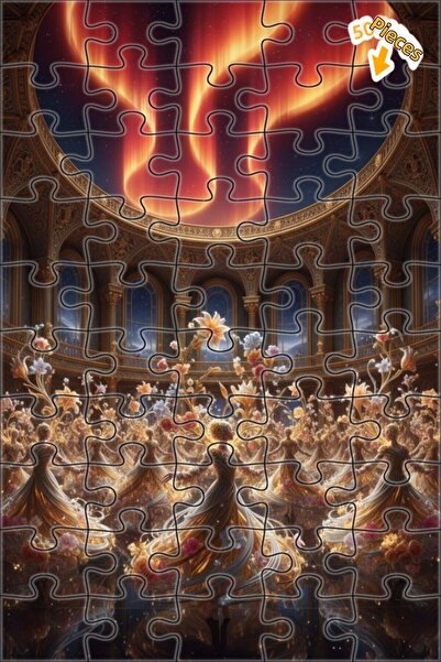 Teona Ahşap لغز خشبي مؤطر بطبقتين من مسلسل أورورا السحري 50 قطعة 15×25