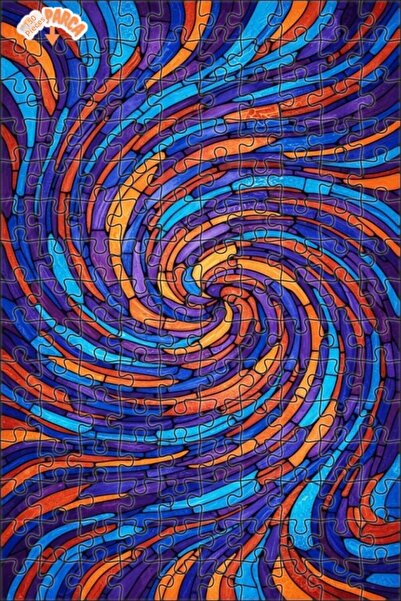 Teona Ahşap Mysterious Swirl Watercolor Look Art Puzzle 150 Pieces 20X30