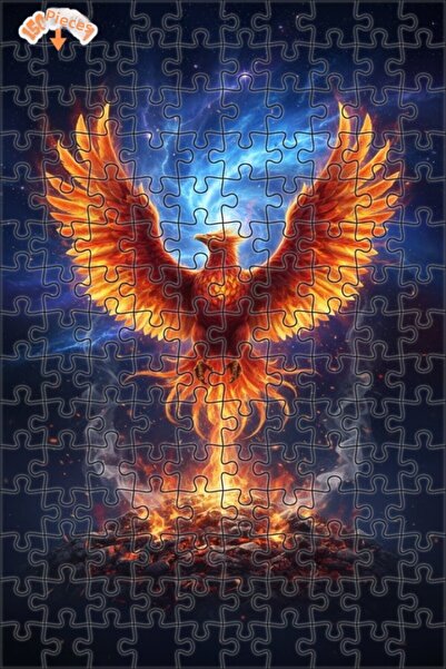 Teona Ahşap Phoenix Rebirth Art Double Layer Framed Wooden Puzzle 150 Pieces ...