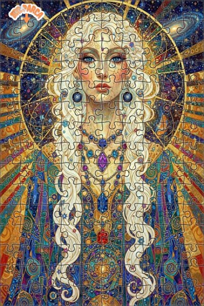 Teona Ahşap لوحة فنية بتصميم زيتية لملكة الكون، عمل فني بإطار خشبي مزدوج الطب...