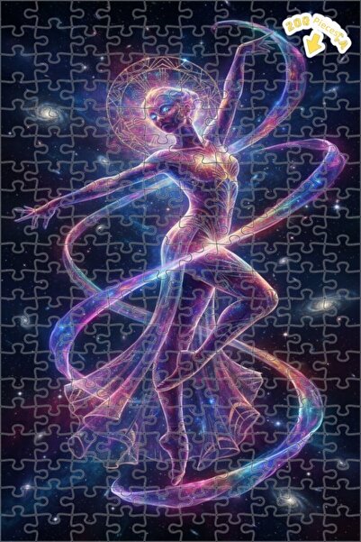 Teona Ahşap لغز خشبي بإطار مزدوج الطبقات من كوزميك دانسر 200 قطعة 25x35