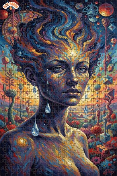 Teona Ahşap لغز خشبي بإطار مزدوج الطبقات بمظهر لوحة زيتية 500 قطعة 50×30