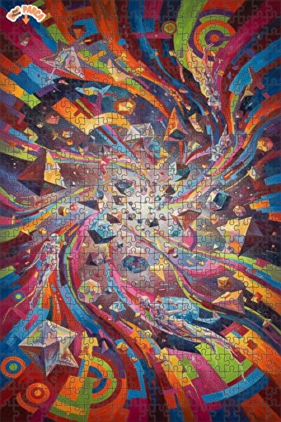 Teona Ahşap لغز خشبي ملون بإطار من طابقين من كوزميك دريمز 500 قطعة 50x30