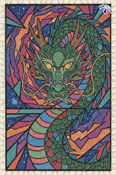 Teona Ahşap لغز خشبي بإطار مزدوج الطبقات من ديزاين دراغون آرت 600 قطعة 50x35