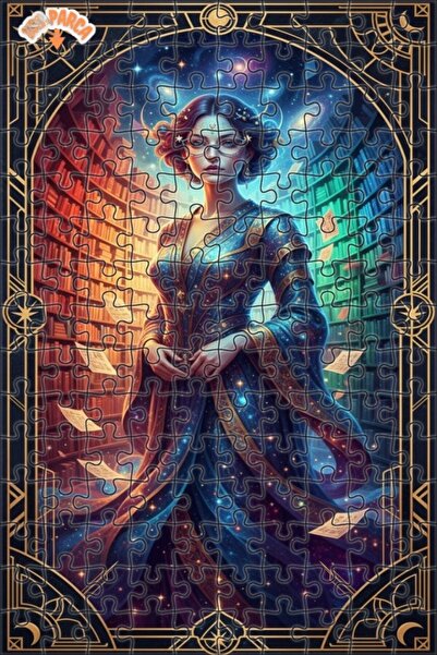 Teona Ahşap عمل فني لامرأة حكيمة غامضة، لغز خشبي بإطار مزدوج الطبقات، 150 قطع...