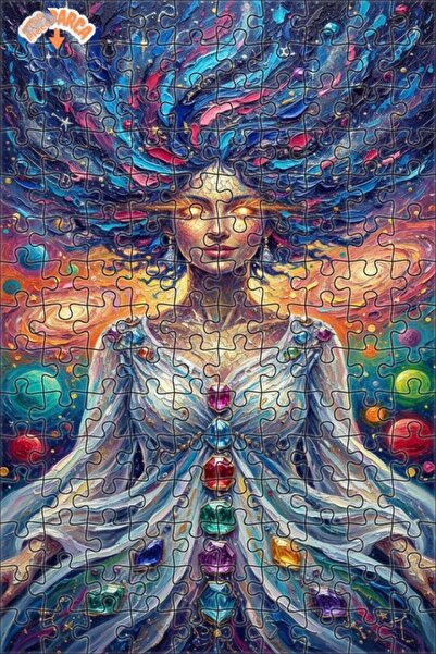 Teona Ahşap لغز خشبي مؤطر بطبقتين بمظهر لوحة زيتية لامرأة الكون 150 قطعة 20×30