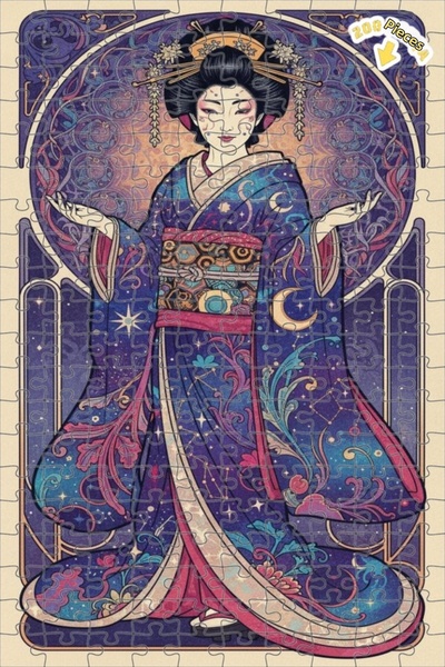 Teona Ahşap لغز خشبي رائع بإطار مزدوج الطبقات من كوزميك جيشا 200 قطعة 25x35