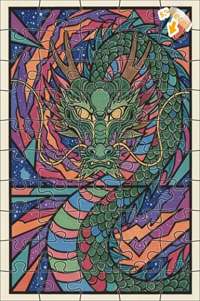 Teona Ahşap لغز خشبي بإطار مزدوج الطبقات من ديرما فن، 50 قطعة، 15×25