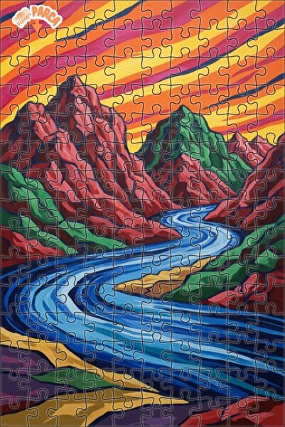 Teona Ahşap لغز فني بمظهر لوحة زيتية لمنظر الوادي المذهل 150 قطعة 20×30