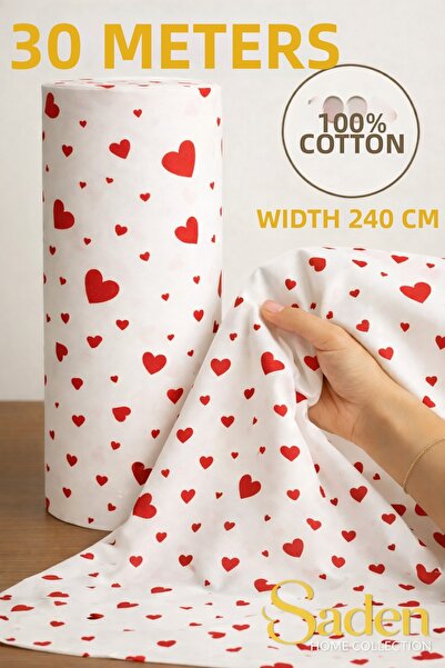SADEN HOME 30 Meters Patterned Bed Sheet Fabric - Sheet Fabric Width: 240 cm ...