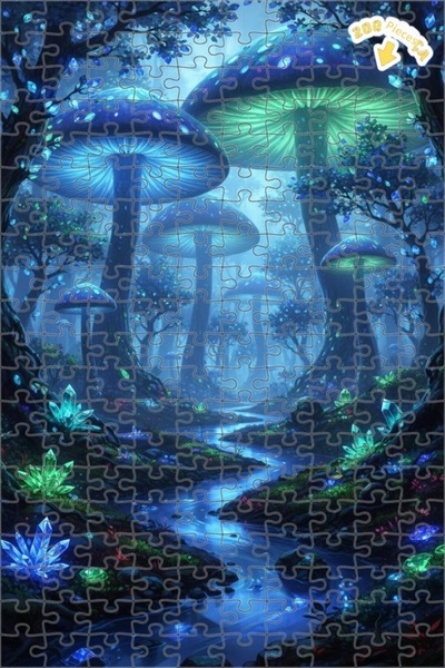 Teona Ahşap لغز خشبي بإطار مزدوج الطبقات بمظهر لوحة زيتية كريستالية ساحرة للغ...