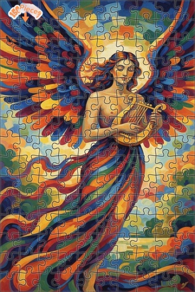 Teona Ahşap لغز خشبي بإطار مزدوج الطبقات بمظهر لوحة زيتية يصور نغمة إله السما...