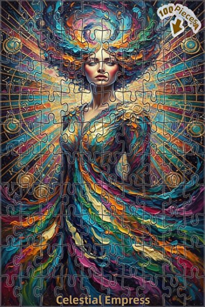 Teona Ahşap لغز خشبي بإطار ذو طابقين بمظهر لوحة زيتية للإمبراطورة السماوية 10...