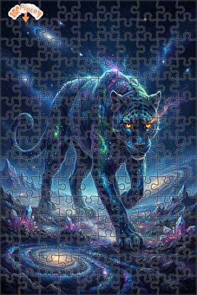 Teona Ahşap Galaxy Panthers Double Layer Framed Wooden Puzzle 150 Pieces 20X30