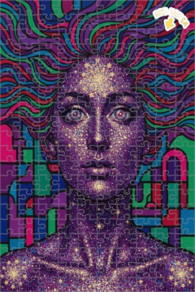 Teona Ahşap Galaxy Women's Masterpiece Double Layer Framed Wooden Puzzle 200 ...