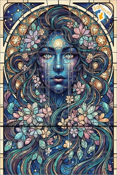 Teona Ahşap لغز خشبي بإطار مزدوج الطبقات منقوش للنساء من جالاكتيك 50 قطعة 15×25