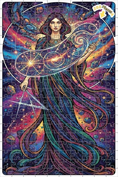 Teona Ahşap لغز خشبي مؤطر بطبقتين من فن الحكمة الكونية 200 قطعة 25×35