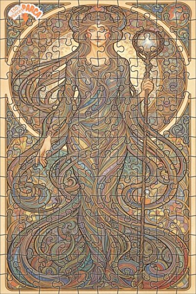 Teona Ahşap لغز خشبي بتصميم فني حديث يصور امرأة بتأثير اللوحة الزيتية 150 قطع...