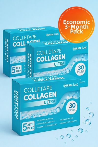 Colletape Collagen كولاجين ألترا كوليتيب عبوة 3 أشهر أقراص (3 علب)