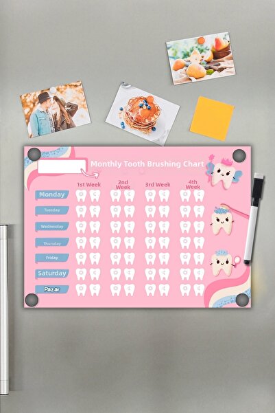 Metranya Tabel de periaj dentar pentru copii, tabel pentru învățarea obiceiur...
