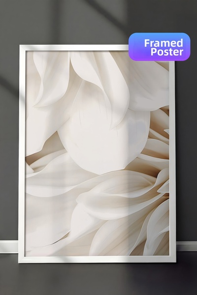 Postifull Pictură înrămată Dahlia Dream, cadru alb și poster, pictură vertica...