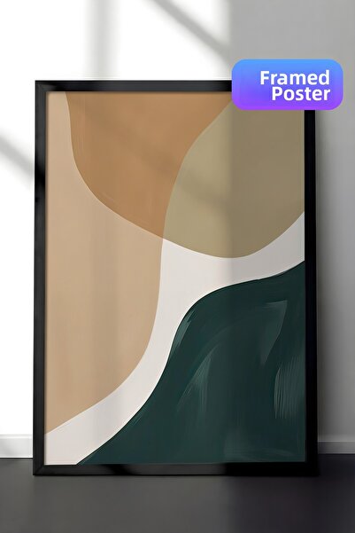 Postifull Pictură în acuarelă abstractă înrămată, pictură verticală pe perete...