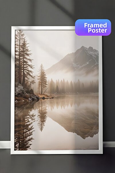 Postifull Pictură înrămată în razele de soarelui, cadru alb și poster, pictur...