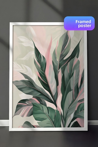 Postifull Poster cu plante din acril, poster de perete fără cadru, pictură ve...