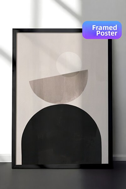 Postifull Γραφικές Σχήματα Νο. 4 Πίνακας με κορνίζα, Μαύρο πλαίσιο και αφίσα,...