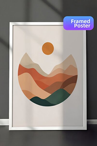 Postifull Tablou înrămat cu sferele Pământului, cadru alb și poster, pictură ...