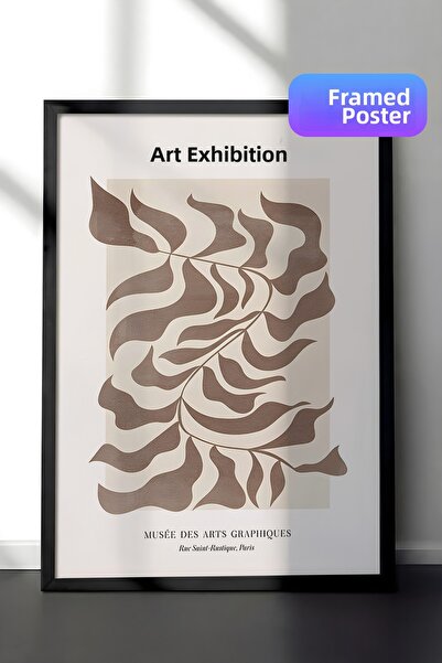 Postifull Tablou cu ramă neagră, set de postere și rame, Exposition D'art Gra...