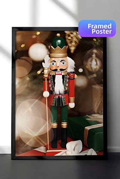 Postifull Tablou cu rama neagra, poster de Anul Nou, decor de Anul Nou, The N...