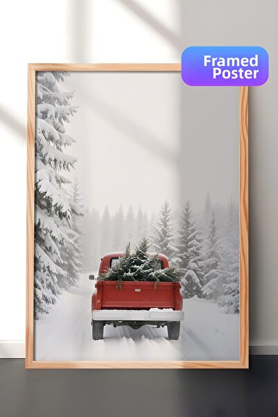 Postifull Pictură de Anul Nou Driving Home for Christmas, pictură verticală d...