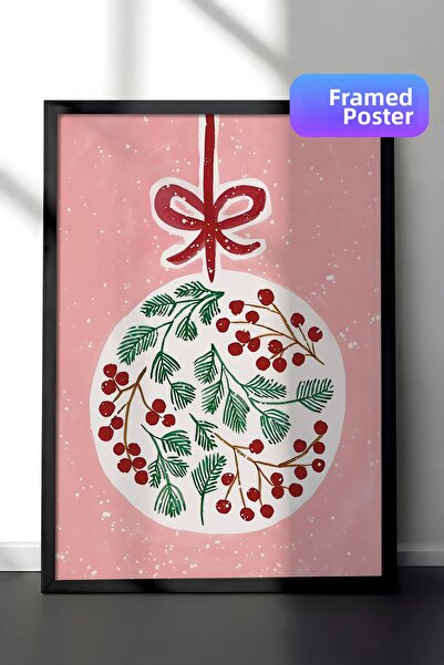 Postifull Tablou cu rama neagra, poster de Anul Nou cu rama, decor de Anul No...