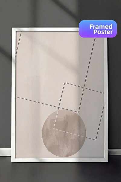 Postifull Γραφικές Σχήματα Νο. 5 Πίνακας με κορνίζα, Λευκό πλαίσιο και αφίσα,...