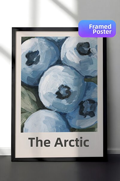 Postifull Pictură înrămată cu rame Arctic, cadru negru și poster, pictură ver...