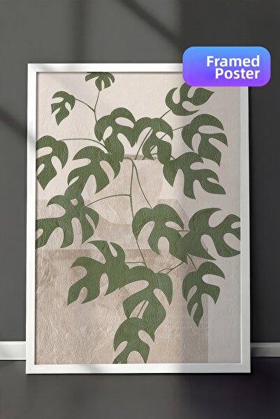 Postifull Илюстрация на монстера в рамка, вертикална стена, серия „Комфорт“ №...