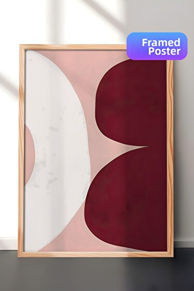 Postifull Tablou cu rama din lemn, set de postere si rame, forme asimetrice n...