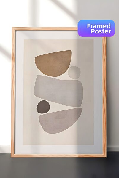 Postifull Tablou cu rama din lemn, set de postere si rame, seria Harmonic Com...