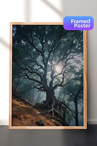 Postifull Pictură înrămată cu cadru Whomping Willow, cadru din lemn și poster...