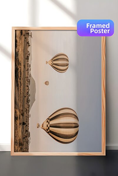 Postifull Въздушни балони над Серенгети Рамкова картина, хоризонтална стенна ...